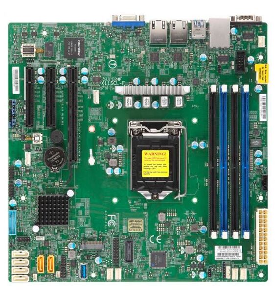 Das Supermicro-Mainboard X11SCL-F mit Intel-C242-Chipsatz verfügt über zwei GbE-Ports. (Supermicro)