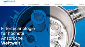 Rechtzeitig zum 60-jährigen Bestehen präsentiert sich Wolftechnik mit einem neuen Webauftritt. Die Website ist auf eine konsequent anwendungs- und prozessorientierten Nutzerführung ausgerichtet. (Bild: Wolftechnik Filtersysteme)