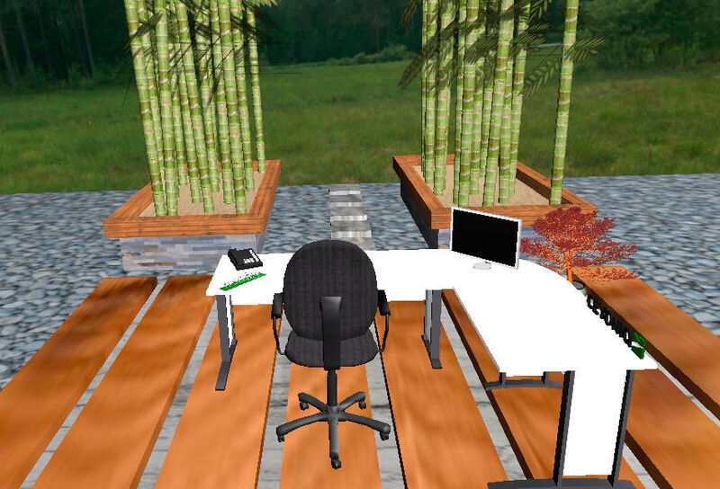 In einem computeranimierten Büro können sie ihre elektronischen Dokumente sor-tieren und ablegen. (Bild: CITEC/Universität Bielefeld)