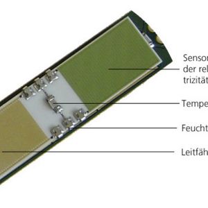 Abb.2: Mit dem Zustandssensor LubCos H2O+  können verschiedenste Zustandsänderungen des Hydraulikmediums, wie Ölwechsel, Ölauffrischung, Ölalterung oder Wassereinbrüche kontinuierlich erfasst und gespeichert und dokumentiert werden.