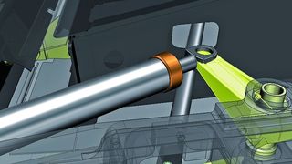 Bild 1: Der komplexe Mechanismus der Landeklappen ist aufgebaut aus Bauteilen unterschiedlichster Herkunft. Dennoch lassen sich Modellierwerkzeuge nutzen und Simulationen durchführen. (Bild: Siemens PLM Software)