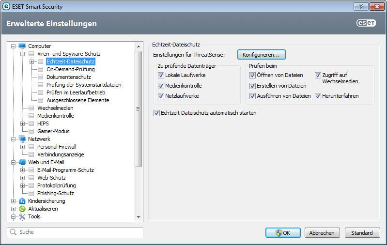 So einfach sich Smart Security im Prinzip bedienen lässt, so viele Detaileinstellungen stehen andererseits professionellen Anwendern zur Verfügung, die die vollständige Kontrolle über alle Optionen wünschen. (Bild: VBM)