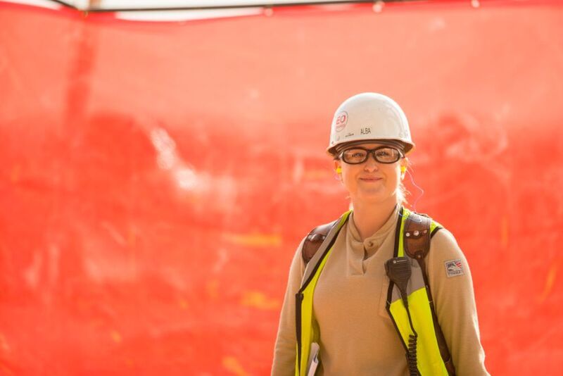 Alba Gonzalez, a welding general foreman on the MEGlobal ethylene glycol plant construction project in Freeport, Texas.  (Fluor Corporation)