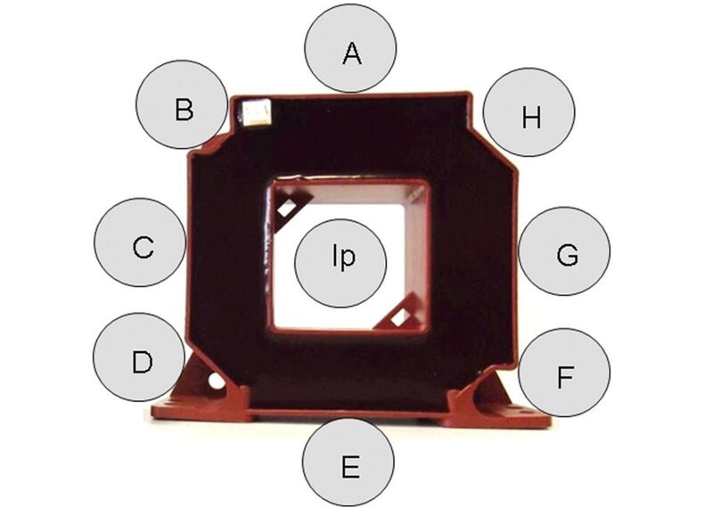 Bild 9: Stromsensor mit unterschiedlichen Rückleiter-Positionen (Bild: VAC)