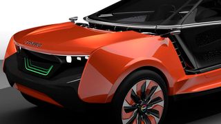 Merkmale des Lifestyle-Elektroautos sind unter anderem die erste Verscheibung mit Rundumsicht aus dem Kunststoff Polycarbonat und ein ganz neues Lichtkonzept. (Covestro)