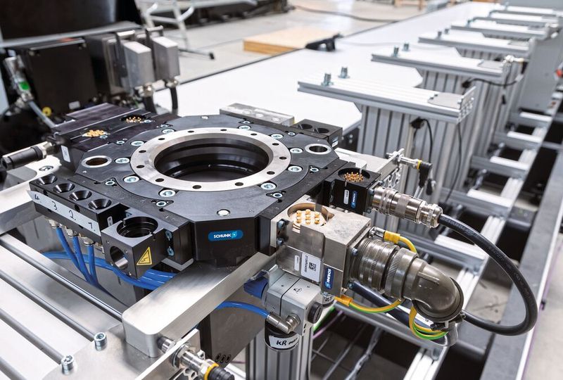 Schnellwechseladapter SWA auf der Werkzeugablage.  (Bild: SCHUNK)