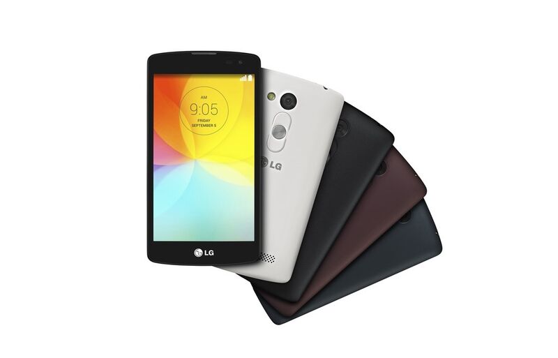 Das kleinere Modell der beiden Smartphones, das L Fino wird in den Farben Weiß, Schwarz, Gold, Rot und Grün erhältlich sein. (Bild: LG)