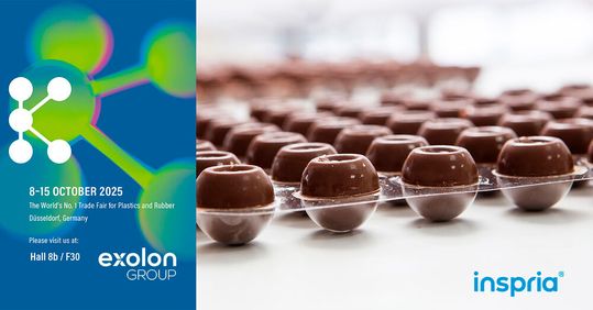Die Exolon Group erweitert ihr Portfolio um BPA-freie Lösungen: Inspria GP und Inspria GP rECOplus2 – lebensmittelfreundlich, EU-konform (ab 2028 BPA-Verbot) und ideal für Schokoladenformen, Maschinenverkleidungen und transparente Sichtfenster.(Bild:  Exolon Group)