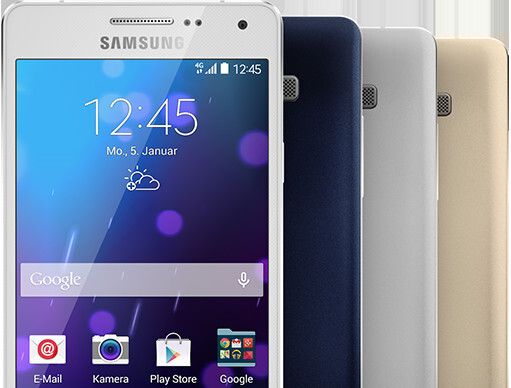 Das A3 und das A5 sind in den Farben „Pearl-White“, „Midnight-Black“, „Platinum-Silver“ und „Champagne-Gold“ ab sofort in Deutschland erhältlich. (Bild: Samsung)