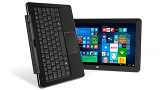 Das SurfTab Duo W3 kommt mit vollwertiger Tastatur und Aliminuim-Finish. (TrekStor)