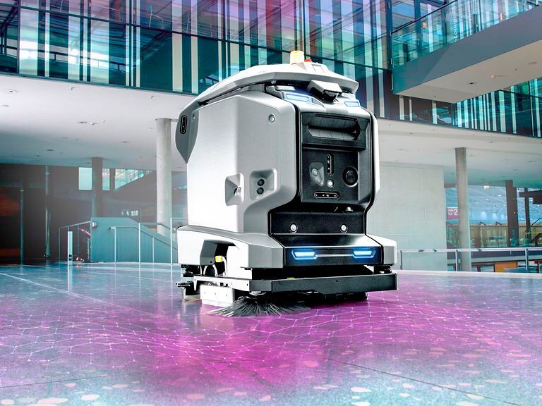 Der autonome Kärcher-Reinigungsroboter Kira B 50 kommt jetzt weltweit zum Einsatz. Ganz neu ist, dass der Hersteller auf das globale IoT-Netzwerk der Telekom zugreift. Das sichere die Übertragung von Betriebsdaten, Reinigungsnachweisen und Benachrichtigungen aller Art.