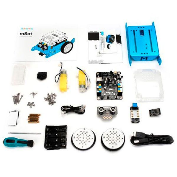 mBot: Einzelteile des Roboters mBot Bluetooth-Version (Bild: Digi-Key/Makeblock)
