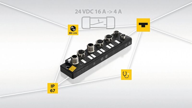 Secures and monitors circuits directly in the field: Turck's IP67 TBIF fuse with IO-Link(Image: Turck GmbH)