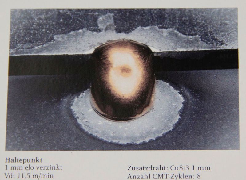 Anweindungsbeispiel für das CMT Cycle Step-Schweißen mit Parametern. (Fronius)