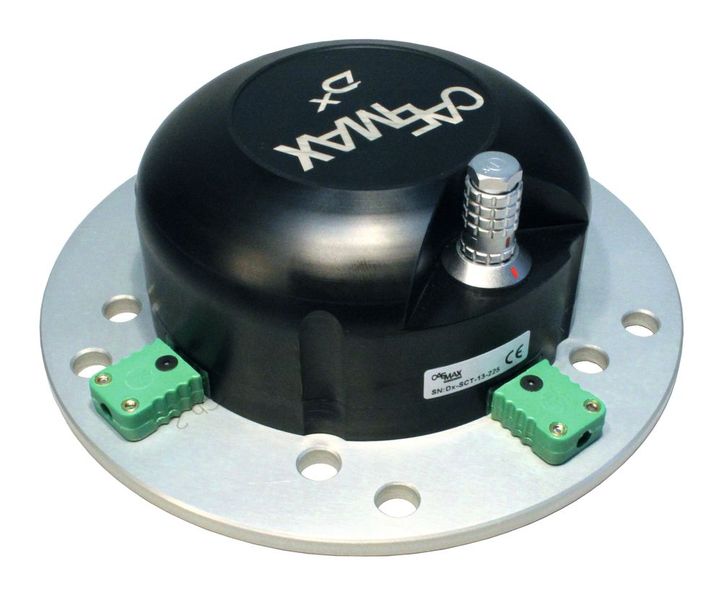 Die Caemax Technologie GmbH hat ein neues System zur drahtlosen Temperaturmessung an Fahrzeug-Rädern entwickelt. Das System basiert auf der Caemax-Dx-Telemetrie und erfasst bis zu vier Thermoelemente an einem Rad. Mit einer Abtastrate von 200 Hz lassen sich dabei selbst hochdynamische Temperaturverläufe bei Bremstests präzise untersuchen. Ein robustes Gehäuse (IP67) schützt zuverlässig vor Wind und Wetter. Auf der Messe am Stand von IMC Test & Measurement in Halle 1, Stand 310. (Bild: imc Test & Measurement GmbH  )