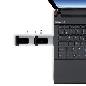 Wenn sich Besitzer zweier Schlüssel am selben Ort aufhalten, können die beiden Keys miteinander verbunden werden. Geben beide Besitzer ihr Master-Passwort ein und wird dies bestätigt, dann können beide Schlüsselbesitzer Daten sicher miteinander austauschen.
