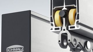 Kranprofil und Transporthänger der neuen Aluminium-Kransysteme von Schmalz punkten durch höhere Belastbarkeit und verbesserte Leichtgängigkeit. (Bild: Schmalz)