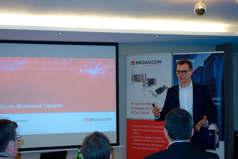 Thomas Pavel (Broadcom) eröffnete das Broadcom Storage European Channel Partner Meeting mit einem Business Update. (Vogel IT-Medien GmbH)