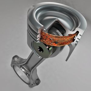 Kolben mit integriertem „EnviroKool“-Kühlmittelkanal(Bild:  Federal-Mogul)