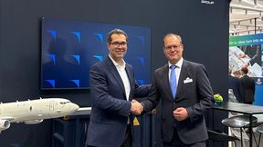 Marco Santos, Global CEO von GFT Technologies, und Christoph Otten, CEO der INTEC Group, auf der ILA Berlin Air Show (Bild: GFT Technologies)