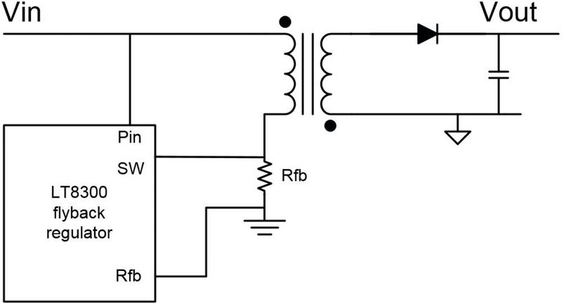 Bild 2: Flybackregler ohne diskreten Feedbackpfad, aber mit Regelung über die primärseitige Transformatorwicklung. (Analog Devices)