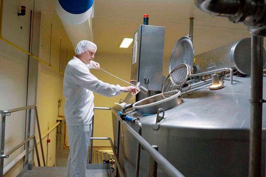 Der niederländische Ziegenkäseproduzent Amalthea verbessert mit der genauen Überwachung und Steuerung des Herstellungsprozesses seinen Käseertrag.(Bild:  Amalthea)