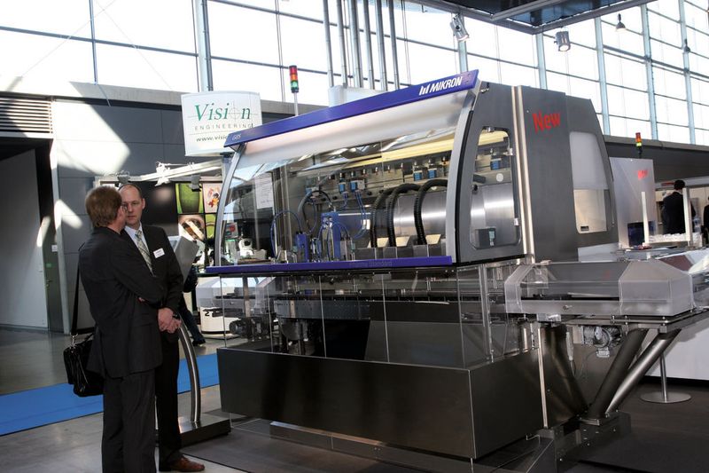 Mikron Automation zeigte auf der Medtec Europe 2011 verschiedene  Produktionslösungen.  (Bild: Anne Richter, SMM)