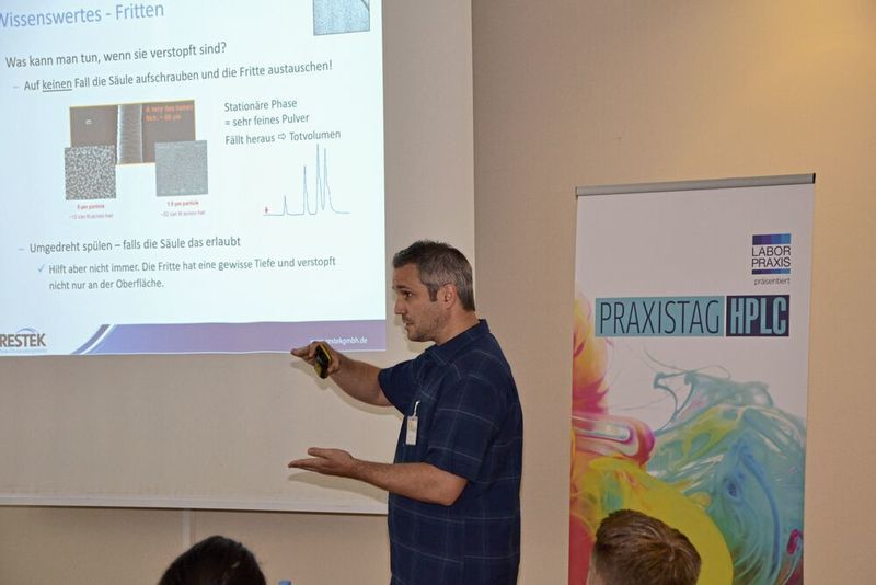 Christian Weyer auf dem Praxistag HPLC 2019 in Köln (LABORPRAXIS/Ottleben)