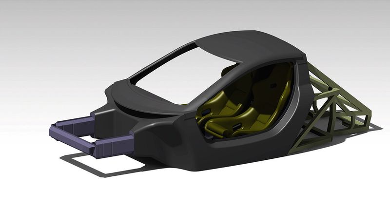 Das ultraleichte Monocoque besteht aus CFK-Verbundwerkstoffen. (Bild: Tera TU Graz)