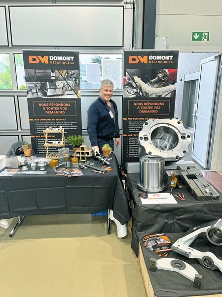 Lors du dernier Congrès MSM, Pascal Domont exposait un large éventail de pièces fabriquées chez Domont Mécanique.  (Source : MSM)