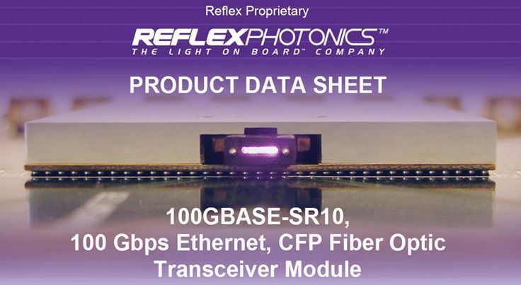 Abbildung 11: Reflex Photonics 100 GBASE-SR 10 Transceiver; Bild: Dr. Franz-Joachim Kauffels (Archiv: Vogel Business Media)