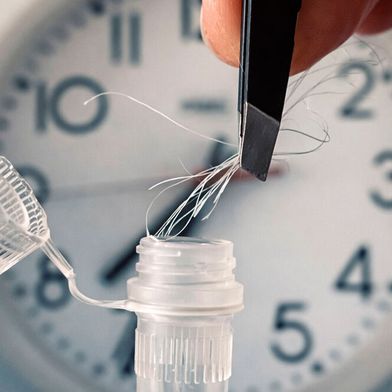 Eine Haarprobe reicht aus, um den individuellen Takt der inneren Uhr zu bestimmen. (Bild: Charité, Bert Maier)