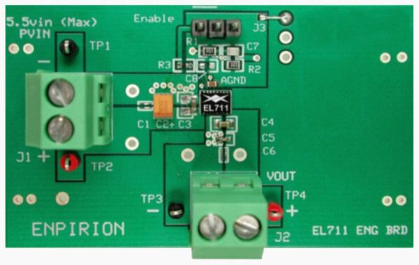 Future Electronics bietet auch Evaluation-Boards für die Bausteine EL711 und EL712 an (Bild: enpirion)
