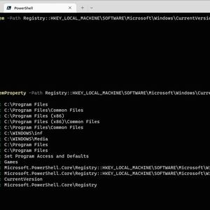 Verschiedene Informationen der Registry in der PowerShell anzeigen.(Bild:  Joos (Screenshot))