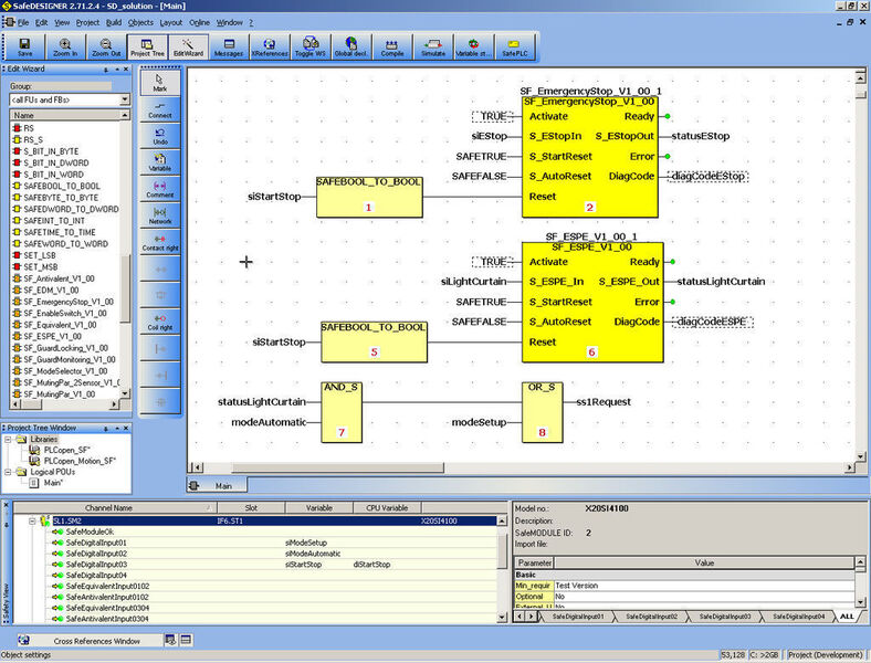 Objektorientiert erfolgt die Sicherheitsprogrammierung mit dem SafeDESIGNER im B&R Automation Studio. (Archiv: Vogel Business Media)