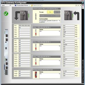 Der Prozessdaten-Monitor  bietet die Möglichkeit, ohne übergeordnete Steuerung Prozess-Ausgangsdaten manuell vorzugeben (sogenanntes Forcen).