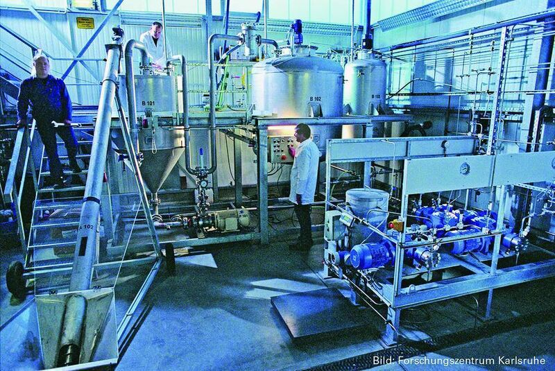 Lewa pumps at a BTL production plant.  (Picture: Forschungszentrum Karlsruhe)