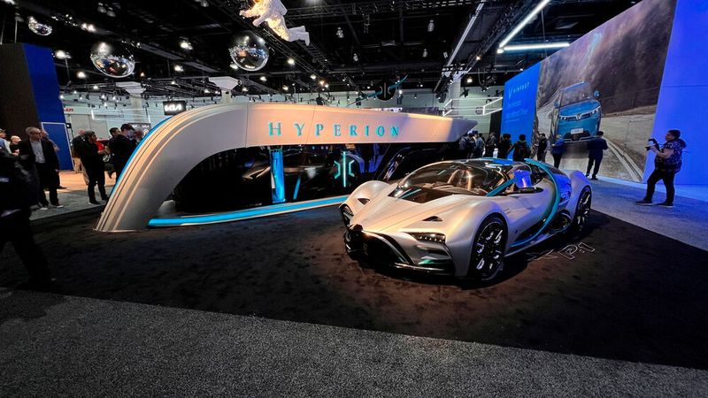 Der Prototyp des Hyperions XP-1 auf der diesjährigen Los Angeles Auto Show. (Bild: Hyperion Motors)
