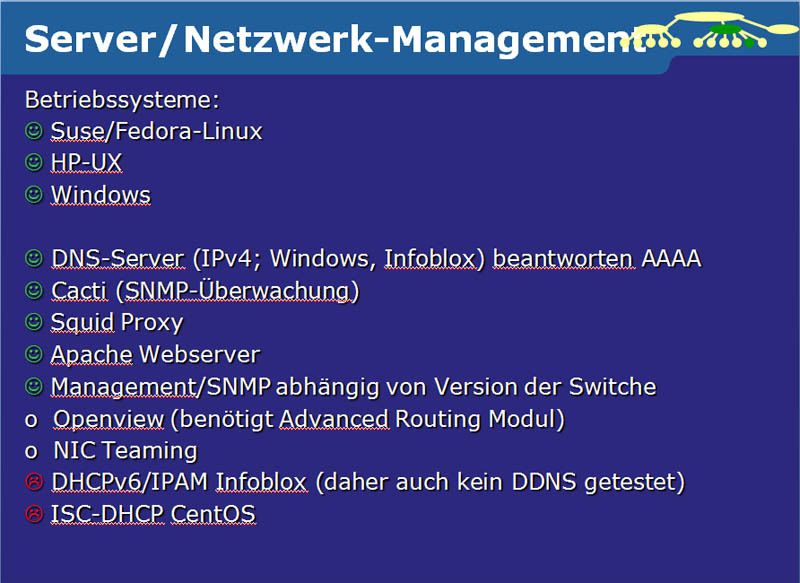 In der abschließenden Bewertung überwiegen die positiven Eindrücke. Allerdings konnte HP Openview IPv6-Informationen nicht wie gewohnt verarbeiten. Mit Infoblox zeigte sich Kurfürst insgesamt zufrieden.  (Archiv: Vogel Business Media)