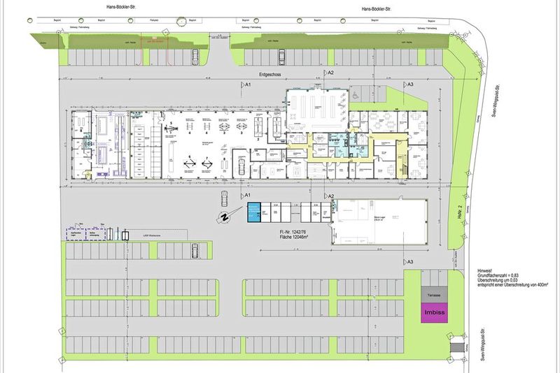 Ohne Bauplan wird kein Kfz-Betrieb gebaut. Er ist zwingender Bestandteil des Bauantrags, der bei der örtlichen Baubehörde einzureichen ist. Worauf es zuvor bei Planung und Entwurf ankommt, hat »kfz-betrieb« hier zusammengefasst.(Bild:  Mezger)
