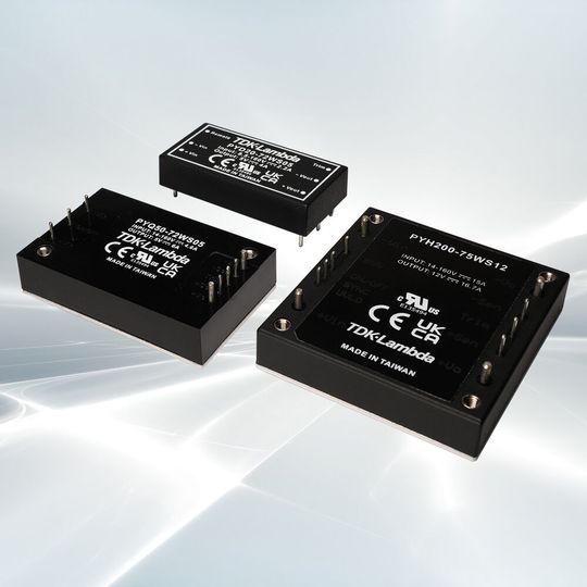 Die bei Hy-Line Power Components erhältlichen DC/DC-PYx-Wandler von TDK-Lambda lösen Probleme mit extrem wechselnden Eingangsspannungen. (Bild:  Hy-Line)