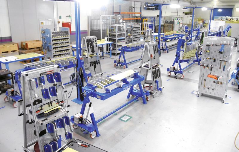Die neue Montageinsel bei der Ruag AG Aerostructures. (Bild: Leancom)