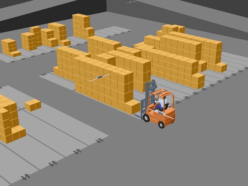 Das Lasersystem G-Track kann in 80% aller Warenlager – egal ob Blocklager oder Regallager, Hallenlager oder Freilager – eingesetzt werden. Alle Warenbewegungen können dreidimensional verfolgt und statistisch ausgewertet werden. Bild: Locanis (Archiv: Vogel Business Media)