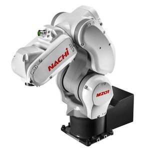 Der Mini-Kompaktroboter MZ01 von Nachi kann in Montageanlagen und Sondermaschinen wesentlich flexibler als Scara-Roboter und Linearsysteme kleine Bauteile transportieren.