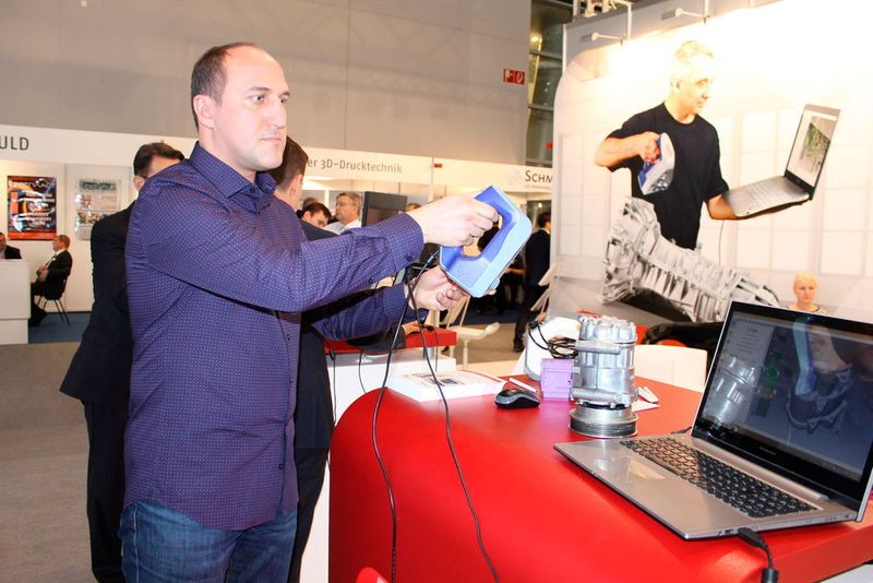Artec 3D and Antonius Köster were showcasing their 3D scanners for a range of applications. (Schulz)
