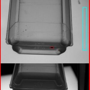 Exemples de différents défauts : taches sur l'ampoule (à gauche), saleté dans l'ampoule (à droite).(Source :  Aspen)