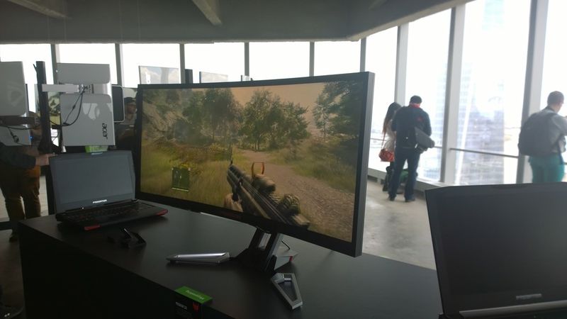 In Aktion: Der neue Predator-Gaming-Monitor Z35 mit gewölbtem 35-Zoll-Display und Nvidia-G-Sync-Unterstützung. (Bild: IT-Business)