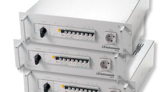 Power Distribution Unit: Ist ein konfigurierbares Modul der offenen Testplattform OTP². Das Bild zeigt die 19'' Einspeiseeinheit zum Rackeinbau 3 HE. (Bild: LXinstruments)