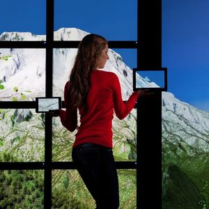 Das System ermöglicht neue Gemeinschaftserlebnisse in der lokalen und globalen visuellen Kooperation.