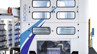 Die Rigimill stellte bei ihrer Markteinführung laut Unternehmen einen Weltrekord im Hochgeschwindigkeitsfräsen auf. Zielmarkt ist die internationale Luftfahrtindustrie.  (Modig Machine Tool AB)